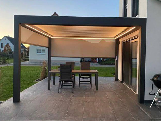Maßgefertigtes Aluminium-Terrassendach in Bad Wildungen